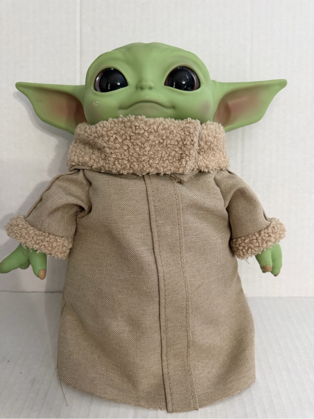 Star Wars Mandalorian The Child Plush Figure in Green with Tan Coat